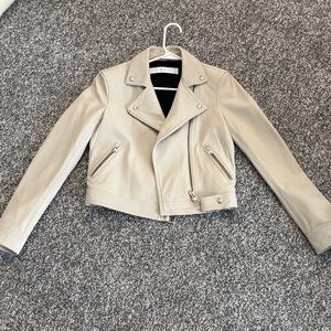 IRO Paris Cream Leather Kolmar Jacket